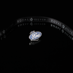 Silver keychain 'Ford' - Blue - 016