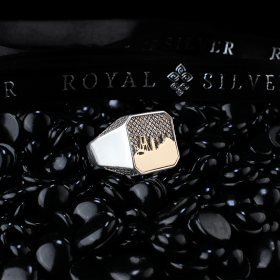 Silver ring "Istanbul' - Black