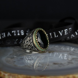 Серебряное кольцо "Листья"